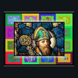The Pop Art Saint Patrick Poster<br><div class="desc">We put the beloved Saint in an atmosphere of little Pop Art echoes</div>
