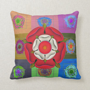The Pop Art Tudor Rose Cushion