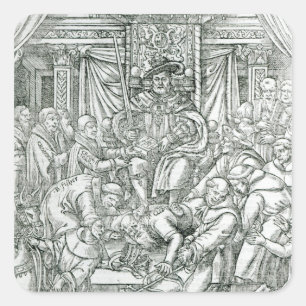 The Pope suppressed by King Henry VIII, 1534 Square Sticker