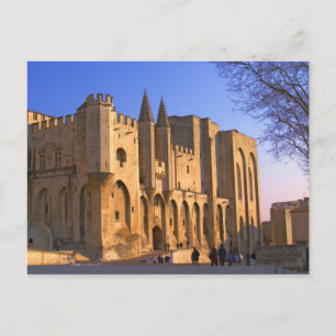 The Pope's Palace in Avignon with people Postcard
