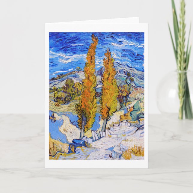The Poplars at Saint-Rémy, Van Gogh Card (Front)