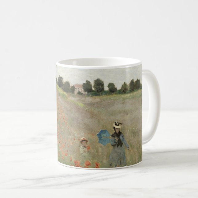 The Poppy Field near Argenteuil by Claude Monet Coffee Mug (Front Right)