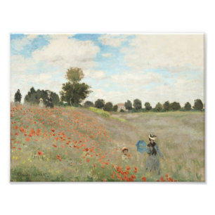 The Poppy Field near Argenteuil by Claude Monet Photo Print