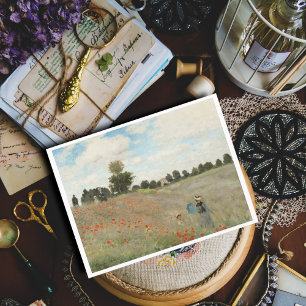 The Poppy Field near Argenteuil by Claude Monet Postcard
