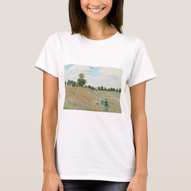 The Poppy Field near Argenteuil by Claude Monet T-Shirt (Front)