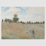 The Poppy Field near Argenteuil by Claude Monet Tissue Paper<br><div class="desc">Claude Monet painted The Poppy Field in 1873 on his return from the United Kingdom (in 1871) when he settled in Argenteuil with his family until 1878. It was a time that provided the artist with great fulfilment as a painter, despite the failing health of Camille. Claude Monet painted The...</div>