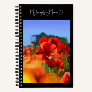 The Poppy House - Artistic Customisable Notebook