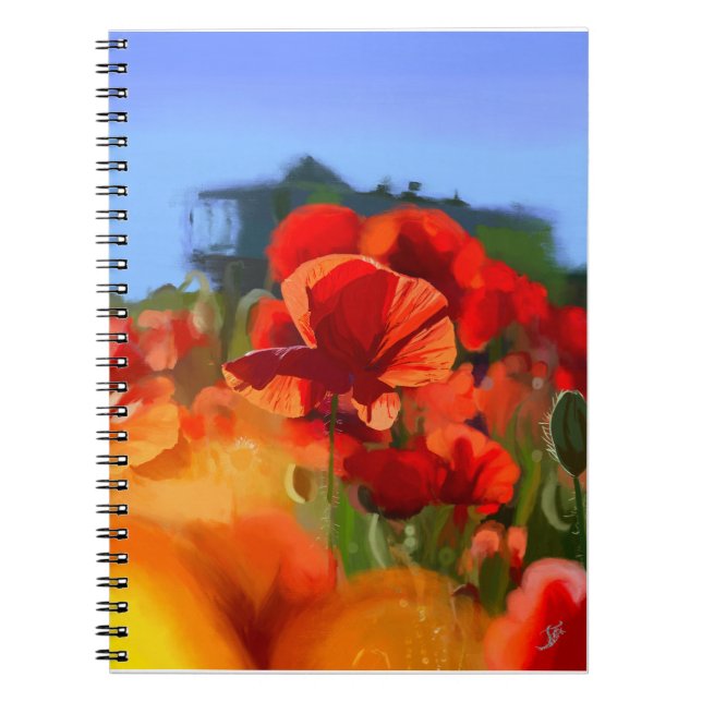 The poppy house - oil painting notebook (Front)