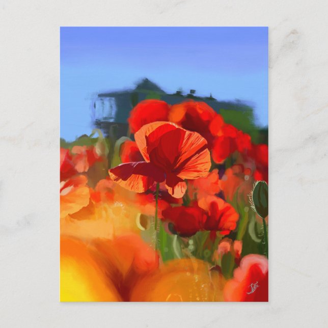 The poppy house - oil painting postcard (Front)