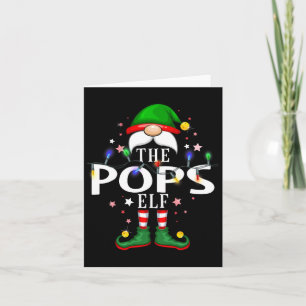 The Pops Elf Christmas Family Pajama Party Card