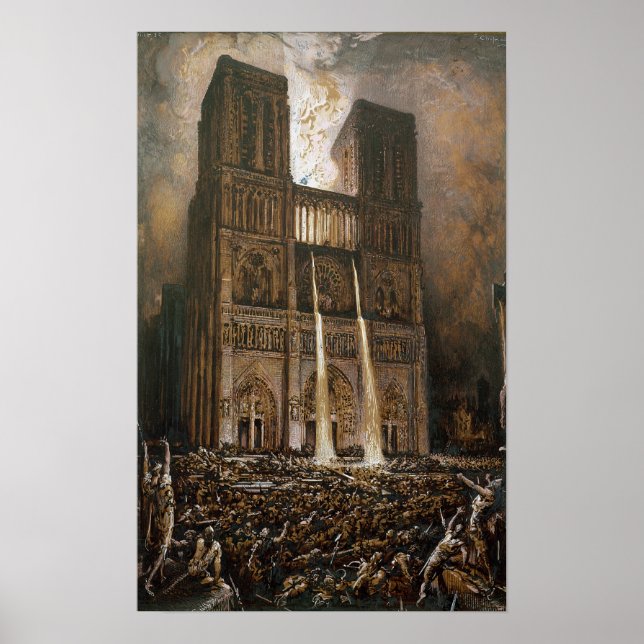 The Populace Besieging Notre-Dame Poster (Front)