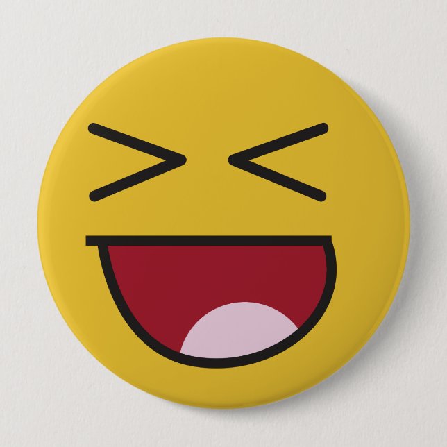 The popular LOL emoji 10 Cm Round Badge (Front)