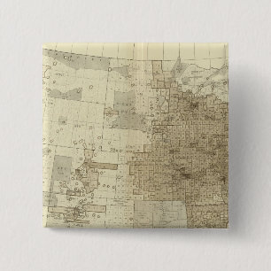 the Population density of counties 15 Cm Square Badge