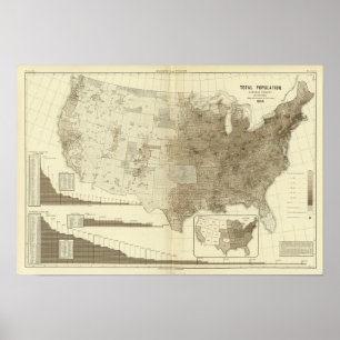 the Population density of counties Poster