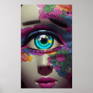 The Porcelain Cyclops Has Two Eyebrows - Ken Gauge Poster