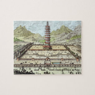 The Porcelain Tower of Nanking, plate 12 from 'Ent Jigsaw Puzzle