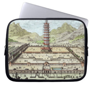 The Porcelain Tower of Nanking, plate 12 from 'Ent Laptop Sleeve