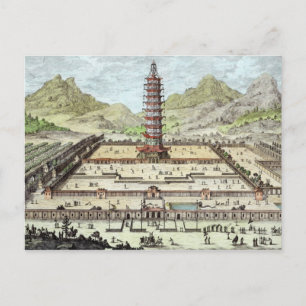 The Porcelain Tower of Nanking, plate 12 from 'Ent Postcard