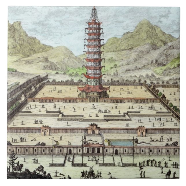 The Porcelain Tower of Nanking, plate 12 from 'Ent Tile (Front)