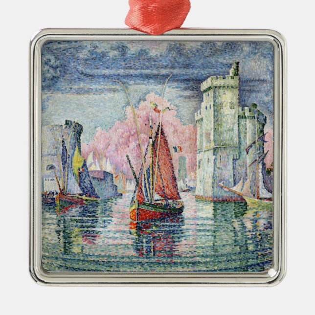 The Port at La Rochelle, 1921 Metal Tree Decoration (Front)