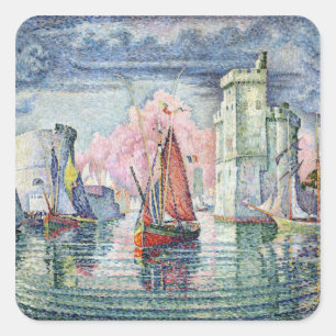 The Port at La Rochelle, 1921 Square Sticker