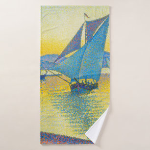 The Port at Sunset, Signac Bath Towel