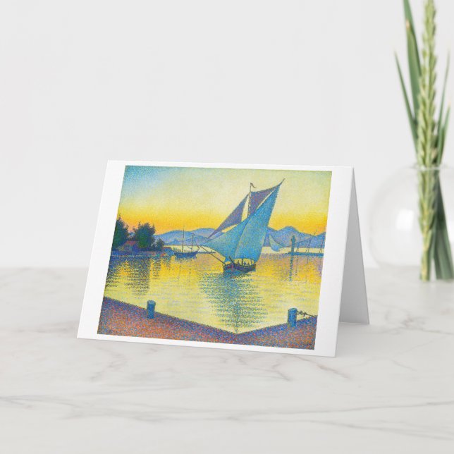 The Port at Sunset, Signac Card (Front)