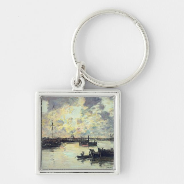 The Port, c.1895 (oil on panel) Key Ring (Front)
