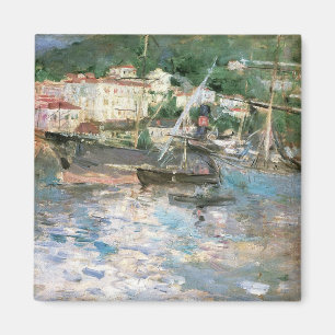 The Port, Nice by Berthe Morisot, Vintage Fine Art Magnet