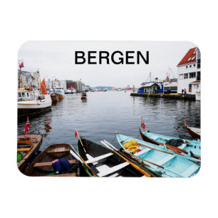 The port of Bergen in Norway Magnet