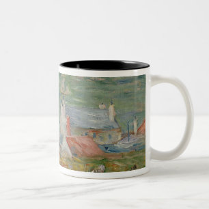 The Port of Gorey on Jersey, 1886 Two-Tone Coffee Mug