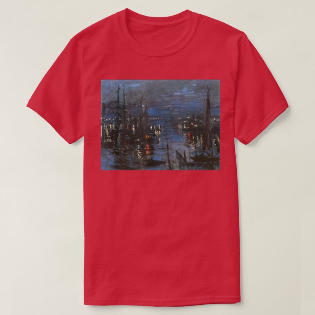 The Port of Le Havre, Night Effect  T-Shirt (Design Front)