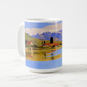 The Port of Pully, fine art, Coffee Mug