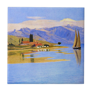 The Port of Pully, fine art, Tile