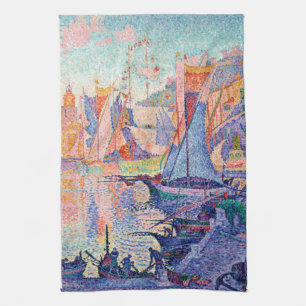 The Port of Saint-Tropez, Signac Tea Towel