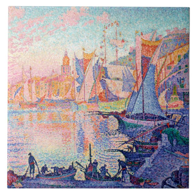 The Port of Saint-Tropez, Signac Tile (Front)