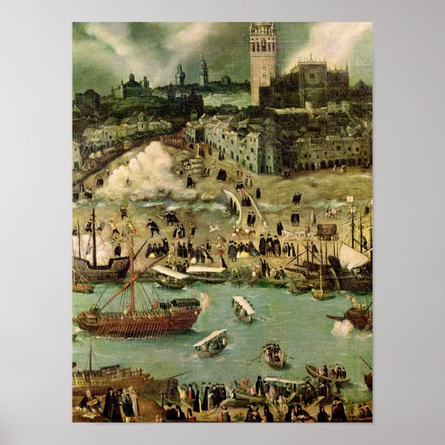 The Port of Seville, c.1590 Poster (Front)