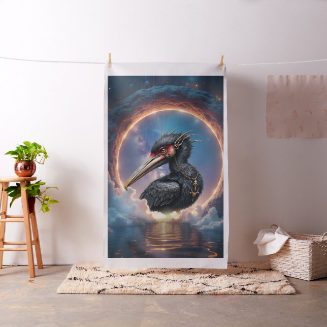 The Portal Keeper – Fantasy bird Fabric (In Situ)