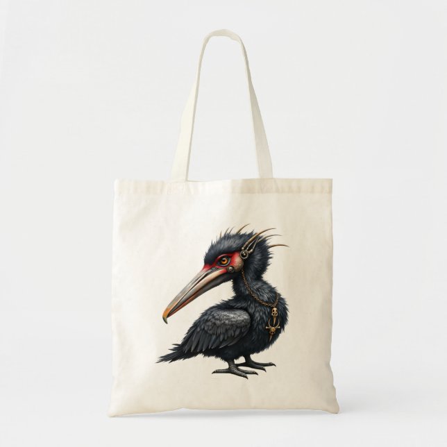 The Portal Keeper – Fantasy bird Tote Bag (Front)