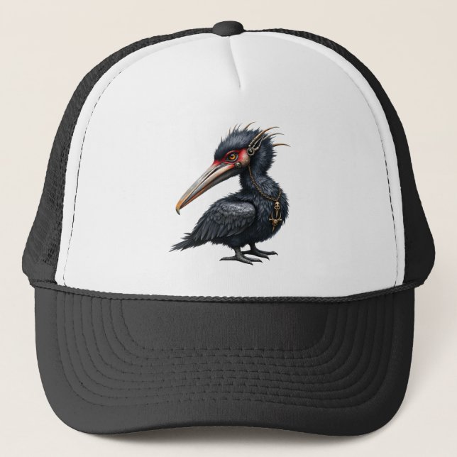 The Portal Keeper – Fantasy bird Trucker Hat (Front)