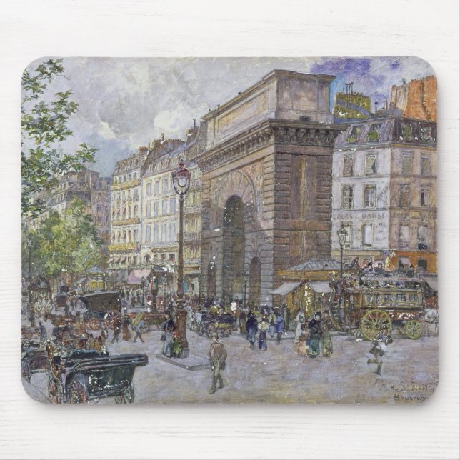 The Porte Saint-Martin, 1898 Mouse Mat (Front)