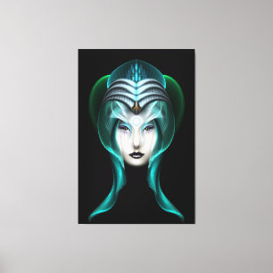 The Portrait Of Cyiria ISO Black Canvas Print