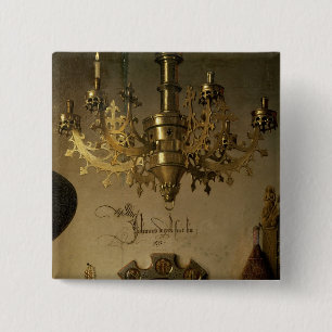 The Portrait of Giovanni Arnolfini 15 Cm Square Badge