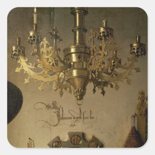 The Portrait of Giovanni Arnolfini Square Sticker