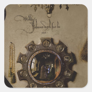 The Portrait of Giovanni  Arnolfini Square Sticker