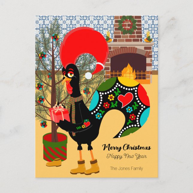The Portuguese Rooster and the joy of giving Postcard (Front)