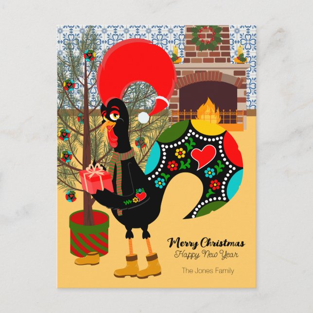 The Portuguese Rooster and the joy of giving Postcard (Front)