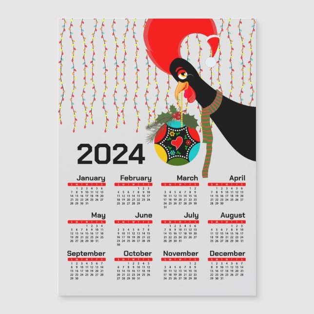 The Portuguese Rooster Christmas 2024 Calendar (Front)