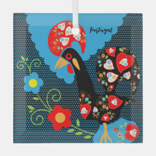 The Portuguese Rooster Glass Tree Decoration