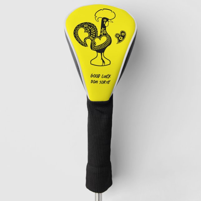 The Portuguese Rooster Good Luck Boa Sorte Golf Head Cover (Front)